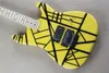 Double Shake 22 Pin Electric Guitar Yellow Black Rands Maple Fingle Board Frakt snabbt