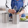 Kök förvaringsbordsartiklar Rack Hållare Rostfritt stål Dräneringsgafflar Sked Spade Bur Hylla hushållsorganisatörer verktyg