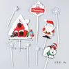 Décoration de fête 2024 Joyeux Noël Cake Toppers Santa Claus Topper de Noël pour la maison Happy Year Decorations