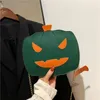 Avondtassen Grappige Cartoon Halloween Glanzende Pompoen Keten Tas 2024 Leuke Persoonlijkheid Enkele Schouder Crossbody Casul Portemonnee En Handtassen