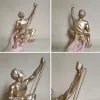 Heykeller Endüstriyel Stil Duvar Dekorasyonu Asma Reçine Tırmanma Adam Mount dağcı kolye heykel figürleri retro heykel hediye ev dekor