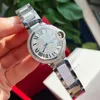 Designer kijkt naar dames klassieke hoogwaardige ronde Romeinse digitale roestvrijstalen sapphire Valentijnscadeau -delicatesse horloge