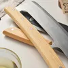 Pişirme aletleri ahşap tutamak Paslanmaz çelik pizza kesici haddeleme bıçağı koruyucu kapak yarım yuvarlak mutfak