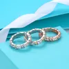 Designerring X-formade ringar TC Europeiska och amerikanska mode Cross Diamond Ring Designer smycken par Gold Ring Enkla lyxsmycken har finkvalitetsgåva