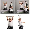 Sculptures Country Retro Chef Statue Figurines Storage Sculpture Kitchen Home Dinner Resin Cook Shape For Interior Room Ornaments