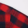 アメリカンサイズのフランネル秋/冬のLGスリーブメンズシャツカジュアルブシンn-ariring Red Plaid PlusサイズソーシャルウェアJ96y＃