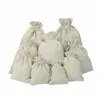 Confezione regalo 1 pz Sacchetti con coulisse in cotone riutilizzabili multi formato Confezione di gioielli Custodia per borsa estraibile per matrimonio