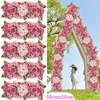 Декоративные цветы дуги цветочные цветочные цветы 50x20 см. Искусственный коврик для офисных свадебных стен.