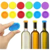 Silikon Drinkware Lid Beer Bottle Caps Silica-Gel Wine Bottles Stopper Candy Färgade smaksättningsflaskstoppare T9I002597