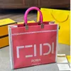 10A Designer-Einkaufstasche, Damenhandtasche, Luxus-Tasche, Mode, Fendin-Taschen, große Kapazität, Tragetaschen, bestickte Strandtasche mit Box