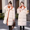 Linxiqin Knielengte donsjack voor dames Koreaanse versie losse en verdikte m 90 witte eendendons capuchon voor de winter L3FE #