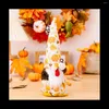 Party Decoration Thanksgiving Harvest Festival Turkiet Faceless Rudolph Gnome Dolls Pine Cones