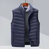 Masculino casual clássico puffer sleevel jaquetas 2023 novo outono inverno 90% pato branco para baixo homens ultra leve parkas casacos i7jw #