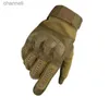 Taktiska handskar utomhus Airsoft Armor Protection Gummi skal full finger vandring cykling handskar 3 färger yq240328