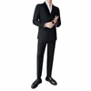 Giacca da uomo di lusso doppio petto da sposa per uomo Slim Fit Busin Cappotti sociali Abbigliamento uomo Banchetto Party Tuxedo Blazer 2023 V2ui #