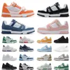 Designer Casual Chaussures De Luxe Virgil Baskets Plateforme Baskets Denim Toile Cuir Blanc Vert Rouge Bleu Lettre Superpositions Hommes Femmes Jogging Marche Sneaker 36-45