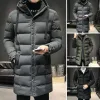 thick Warm Male Windproof Lg Jacket Men Quality Hooded Coat Men's Fi Waterproof Outwear Winter Parkas Men Warm Coats men 005B#