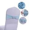 Sashes 10/100pcs Elastic Chair Knot Stretch Band Country Wedding Decoration Sashes Back Cover Mariage Hotel Home Seat Ribbon