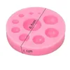 Molde de silicone para fondant, semi-redondo, pérola, bolo, bola semi-redonda, molde de bolo de chocolate, molde epóxi, ferramentas de cozimento, decoração de bolo