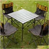 Accessoires de pêche Cadre en aluminium et chaises de table pliantes en métal de table en MDF pour la préparation de barbecue de pique-nique à came avec des tabourets de chaise Set Drop Deli Otwby