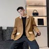 fiável Novo terno masculino na moda bonito masculino cor Ctrast Patchwork LG manga casacos juventude popularidade Nice Blazers u6rl #