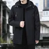 Hommes hiver polaire veste manteau épais chaud décontracté Parkas Outwear homme à capuche chaud neige pardessus randonnée en plein air pêche coupe-vent e9RT #