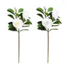 Fleurs décoratives 1pc Single Simulation Gardenia Artificial Flower Life Lifeke Fake Home for Dinner Decoration