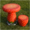 Kampmeubilair Buiten Cartoon Fruit Tafel En Stoel Ornamenten Frp Scpture Paddestoel Villa Tuin Cam Stoelen Decoratieve Kruk Drop Deli Otqn8