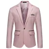 8 Colors ! Men's Suit Busin Casual No Ir Single Row Single Butt Split Collar Wedding Party Coat Slim Fit Office Blazer J62J#