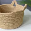 Panier de rangement fait à la main en forme d'oreille de chat, sac à linge en coton tissé à fleurs, vêtements, jouets, salle de bain, chambre à coucher, organisateur pour la décoration de la maison, 240318