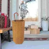 Regenschirme Pflanzenständer Imitation Rattan Regenschirm Bucket Hausaufbewahrungskorb Innenhalter Vase für ältere Menschen