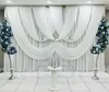 10FT x 20FT Bianco Puro Sfondo di Nozze Tenda di Garza Baby Shower Partito Sfondo Drappo Hotel Banchetto Attività Decorazione di Sfondo