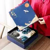 Teaware Sets Gift Box Chinese Tea Set Travel Incense Coils Ceramic Burner Teapot Porcelain Teaset Gaiwan Cups Tool