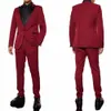 Burdy Hommes Costume Sur Mesure 2 Pièces Blazer Pantalon Satin Un Butt Peaked Revers Fi Busin Mariage Marié Bal Sur Mesure X9HF #