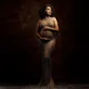 Seksowna błyszcząca wiertarka Praph Praph Praph Rekwizyty bogini sukienki Bodysuit Tiul Suknia ciążowa na po strzelanie rekwizyty odzieży 240315