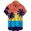 de nieuwe 2023 Hawaii lossere supersize heren besteden vrije tijd casual shirt originele SuFeng strand zonsondergangen oversized geïmporteerde kleding T5Kn #