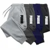 Daily Gym Jogging Pants 2024 Men's Casual Pants Autumn and Winter Fleece Pants Drawstring 80ZC#