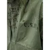 bob DONG Vintage Style 10oz Waxed Cott Deck Parka Men's Distred Hooded Jacket N56o#