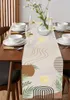 Table Cloth Boho Leaves Abstract Geometric Linen Runners Washable Dresser Scarf Decor Kitchen Dining Wedding Party