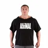 Djur nya män kort ärm Cott T-shirt Summer Casual Fi Gym Fitn Bodybuilding T Shirt Male Loose Tees Tops Clothing G9xo#