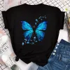 Nouveau Fi Femmes T-shirt Coloré Papillon Pétale Imprimer Manches Courtes Et Col Rond Mignon Graphique T-shirts Femmes Tops Clothin s5SG #