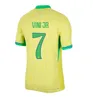 2024 브라질 2023 축구 유니폼 Camiseta de Futbol Paqueta Raphinha 축구 셔츠 Maillots Marquinhos Vini Jr Pele Brasil Richarlison 남자 아이들 Neymar