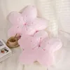 Ins Pink Cherry Petals Pillow Girl Bedroom Living Room Decor Bay Window Floor Seat Cushion Plysch Tatami Cherry Blossom Cushion 240318