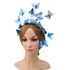 Fournitures de fête pour femmes et filles, bandeau fascinateur féerique de la forêt, papillons colorés, insectes, cheveux sauvages, cerceau Po Drop