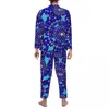 Accueil Vêtements Pyjamas Homme Grec Mauvais Oeil Imprimer Chambre Vêtements De Nuit Nazar Charm 2 Pièces Ensembles De Pyjama Décontractés À Manches Longues Joli Costume Oversize