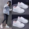 Casual Shoes White Platform 4cm Sneakers Woman 2024 Leather Trend Chunky Autumn Women Wild Heels Female Leisure