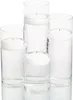Conjunto de 4 vasos de cilindro de vidro para castiçais