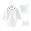 Clothing Sets Unisex Baby Hat Gloves Bodysuit Set Soft & Romper With Scratch Resistant Mittens Infant Gift Pack For Boy Girls