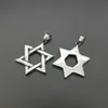 Naszyjniki wiszące gwiazda David Izrael łańcuch Naszyjnik Kobiety ze stali nierdzewnej Judaica srebrny kolor żydowsko -men biżuteria 299f