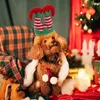 Trajes de gato Roupa de Natal 3 PCS Roupas de Cão Traje de Palhaço de Pelúcia Coleira Manto Confortável e Bonito Terno